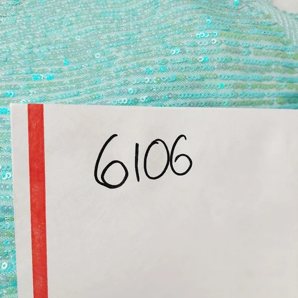 New MORGAN & CO. Aqua Marine Spaghetti Straps Evening/Cocktail Maxi Dress P6106 - Picture 12 of 12